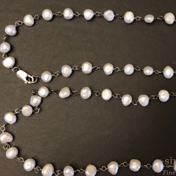 Silpada Pearl ‘Fresh Catch’ Flirty Sterling Necklace 32” - N1368 - Picture 14 of 16